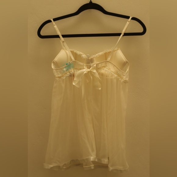 SOLD-Victoria's Secret Sexy Little Things Cream Lace Mesh Sheer Babydoll Nightie - Picture 2 of 11